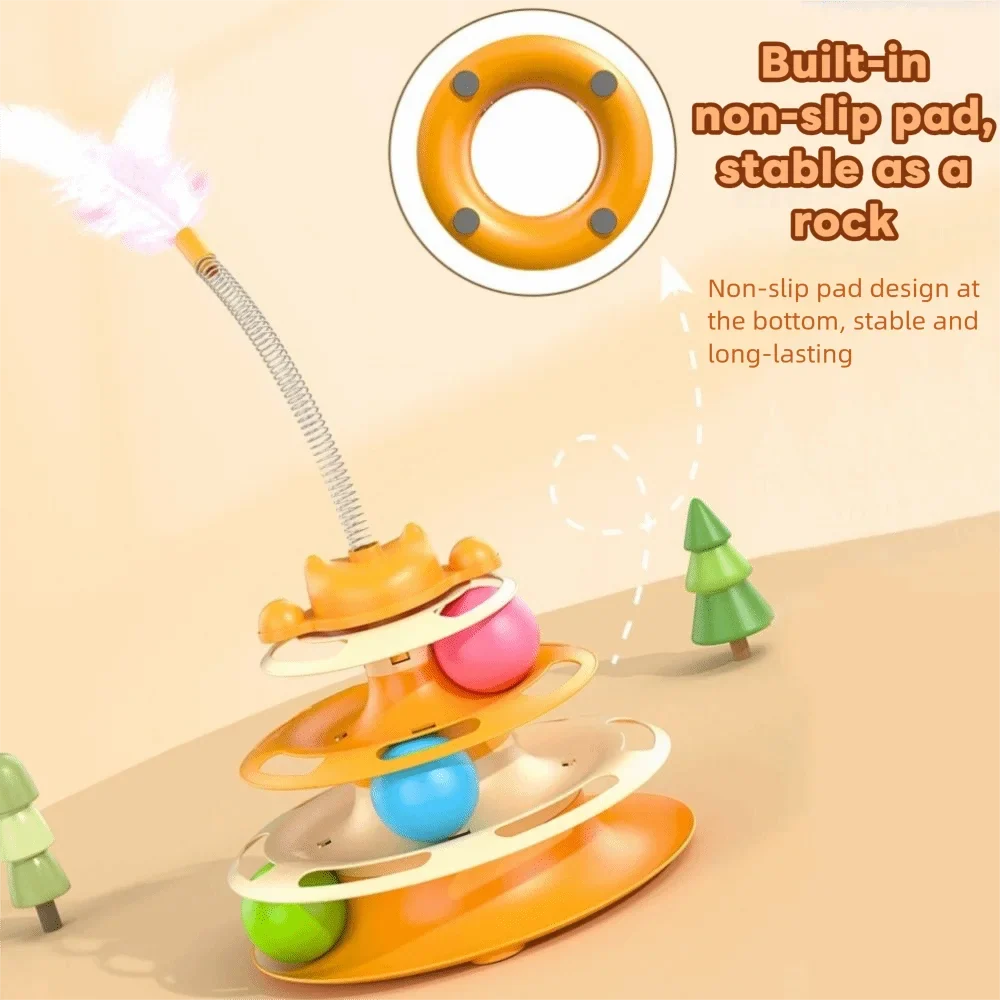 Fun Puzzle Game 3 Layer Cat Tower Physical - MyPetDollar.com