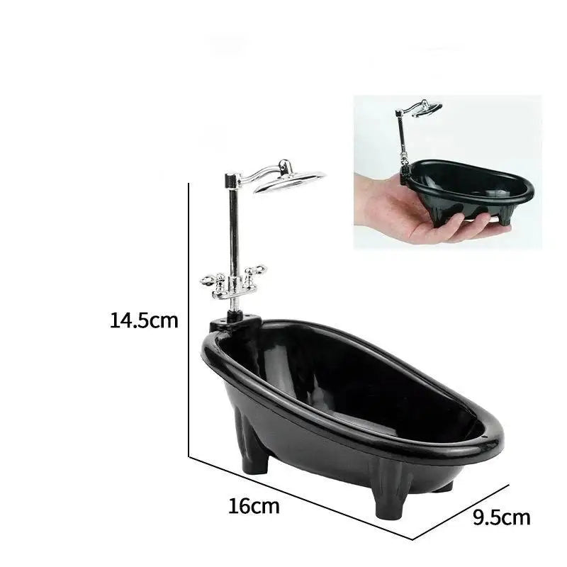 Dollhouse Miniature Mini Reptile Bathtub Burr Free Safe Edges – 2 Colors