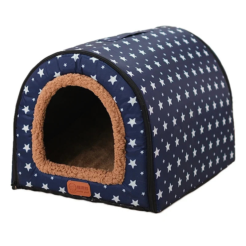 New Warm Dog House Comfortable Print Stars - MyPetDollar.com