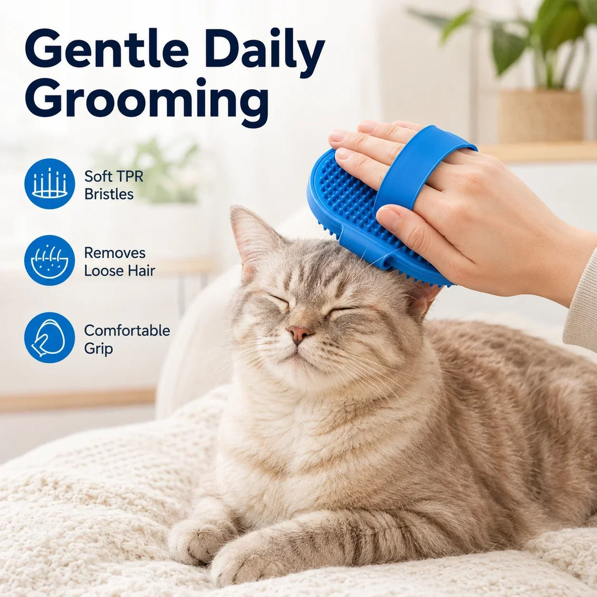 Pet Massage Brush TPR Itch Relief Cleaning - MyPetDollar.com