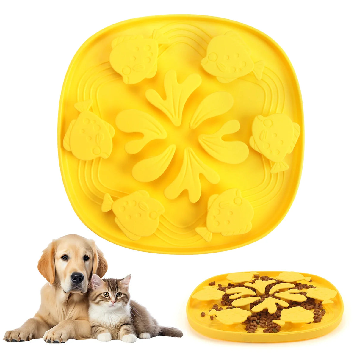 Silicone Pet Slow Feeder Bowl Licking Pad – 4 Colors