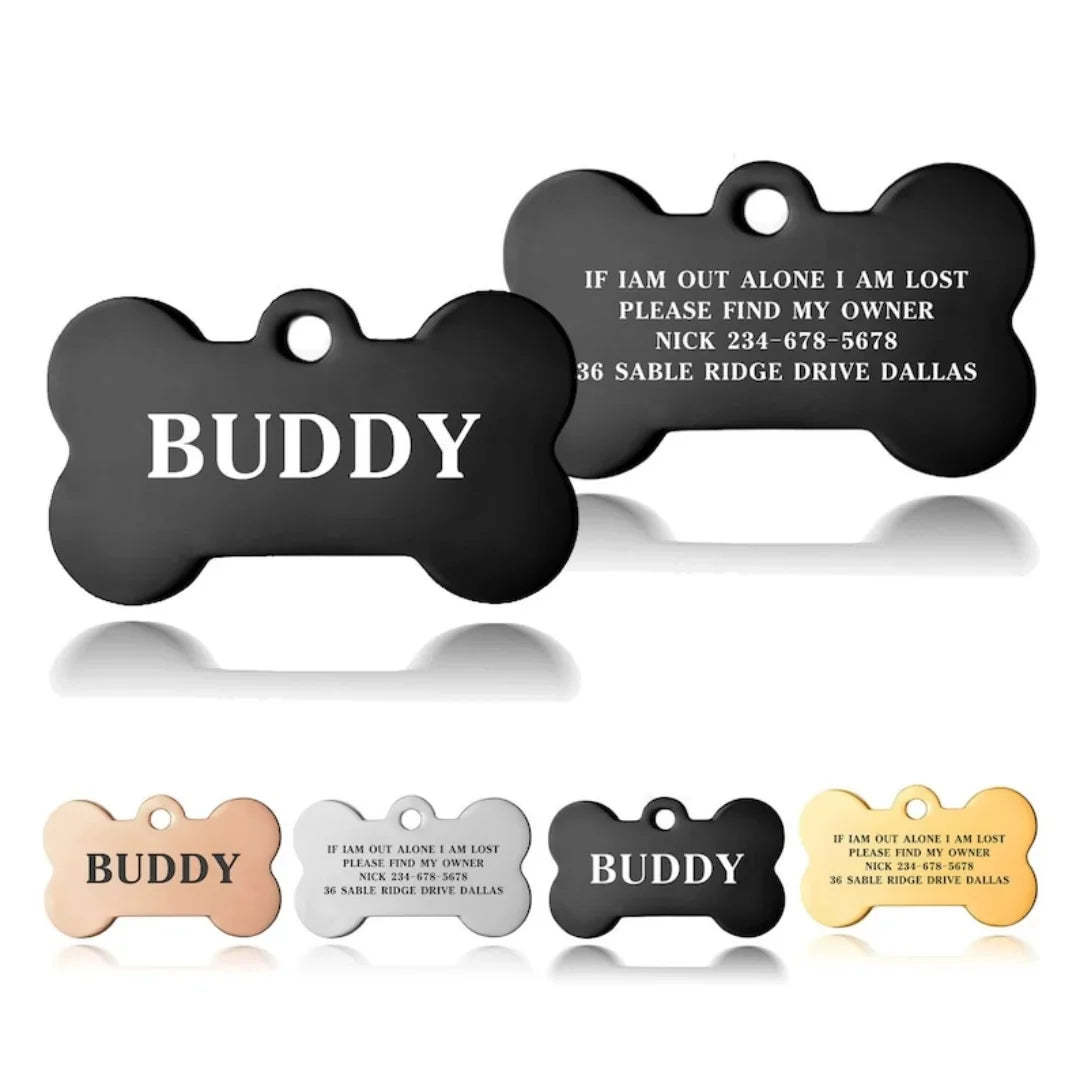 Premium Engraved Personalised Dog ID Tag Dog - MyPetDollar.com