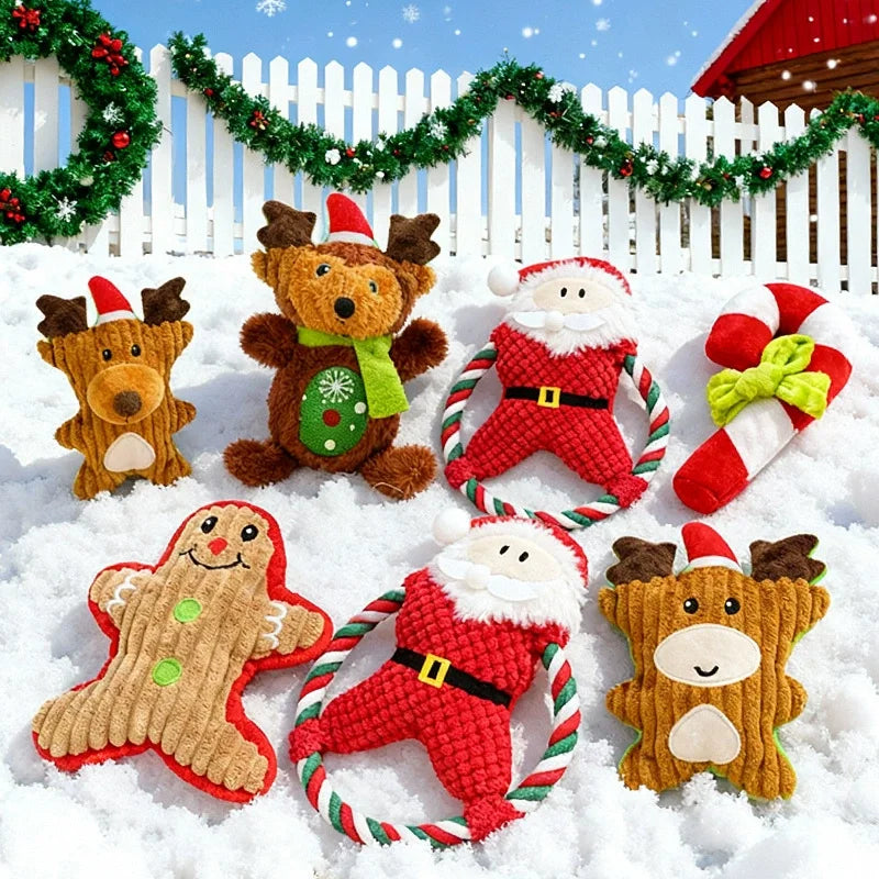 Dog Chewing Toy Xmas Pet Plush Noise Santa - MyPetDollar.com