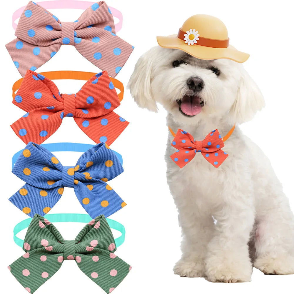 30pcs Dot Style Small Dog Cat Bowties - MyPetDollar.com