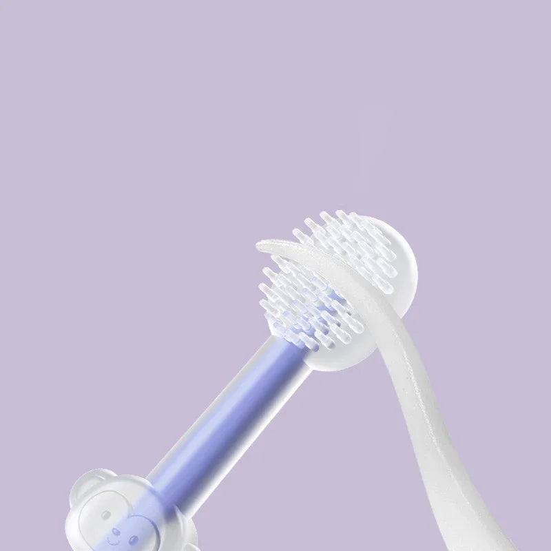 3pcs/set Pet Toothbrush Purple Cat Silica - MyPetDollar.com