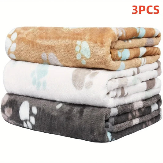 3PCS Soft Flannel Fleece Cat Dog Blanket Bed - MyPetDollar.com