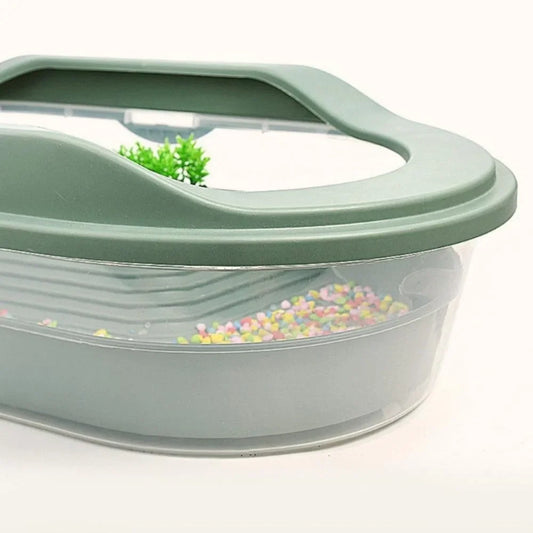 Plastic Turtle Tank Container Reptile Swim Detachable Home (3 colors)