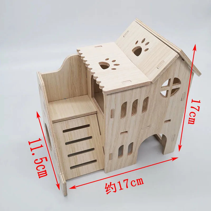 Hamster Solid Wood Shelter Hedgehog Wooden - MyPetDollar.com