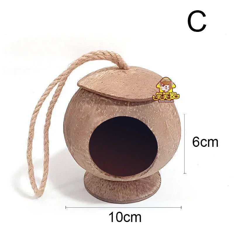 Natural Coconut Shell Hamster Nest Small - MyPetDollar.com