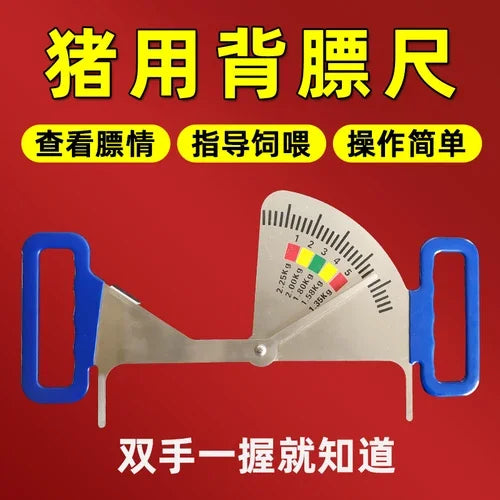 Pig Feeding Caliper Stainless Steel Management Ruler Fat