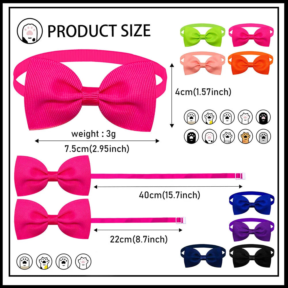 New Solid Colours Dog Bowtie Bulk Solid Bow - MyPetDollar.com