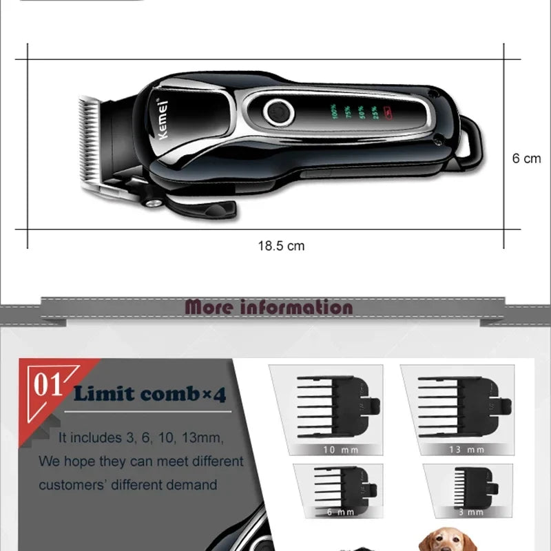 Kemei Rechargeable Professional Dog Hair - MyPetDollar.com