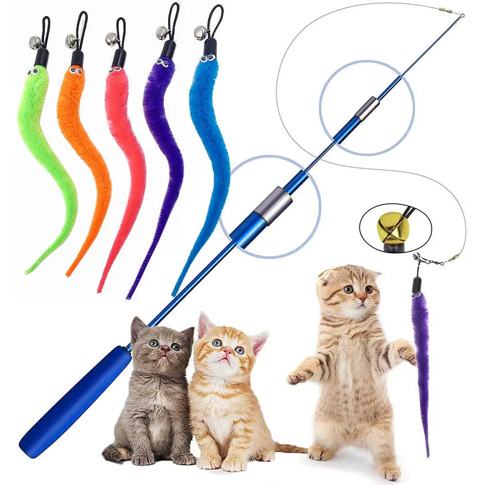 Cat Feather Toy Accessories False Mouse Worm - MyPetDollar.com