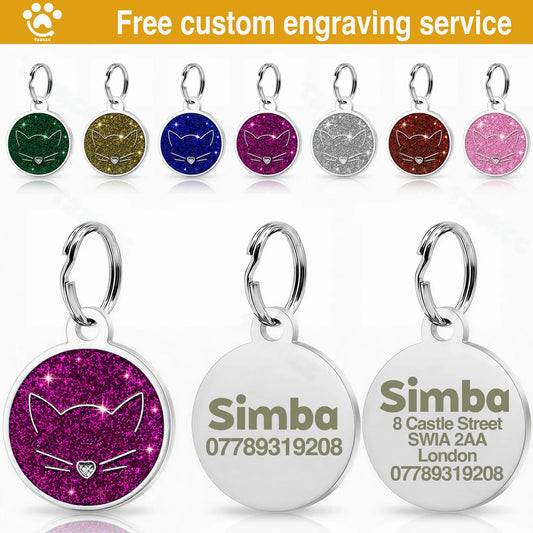 Cat Plate Tags Free Personalized Pet ID Name - MyPetDollar.com