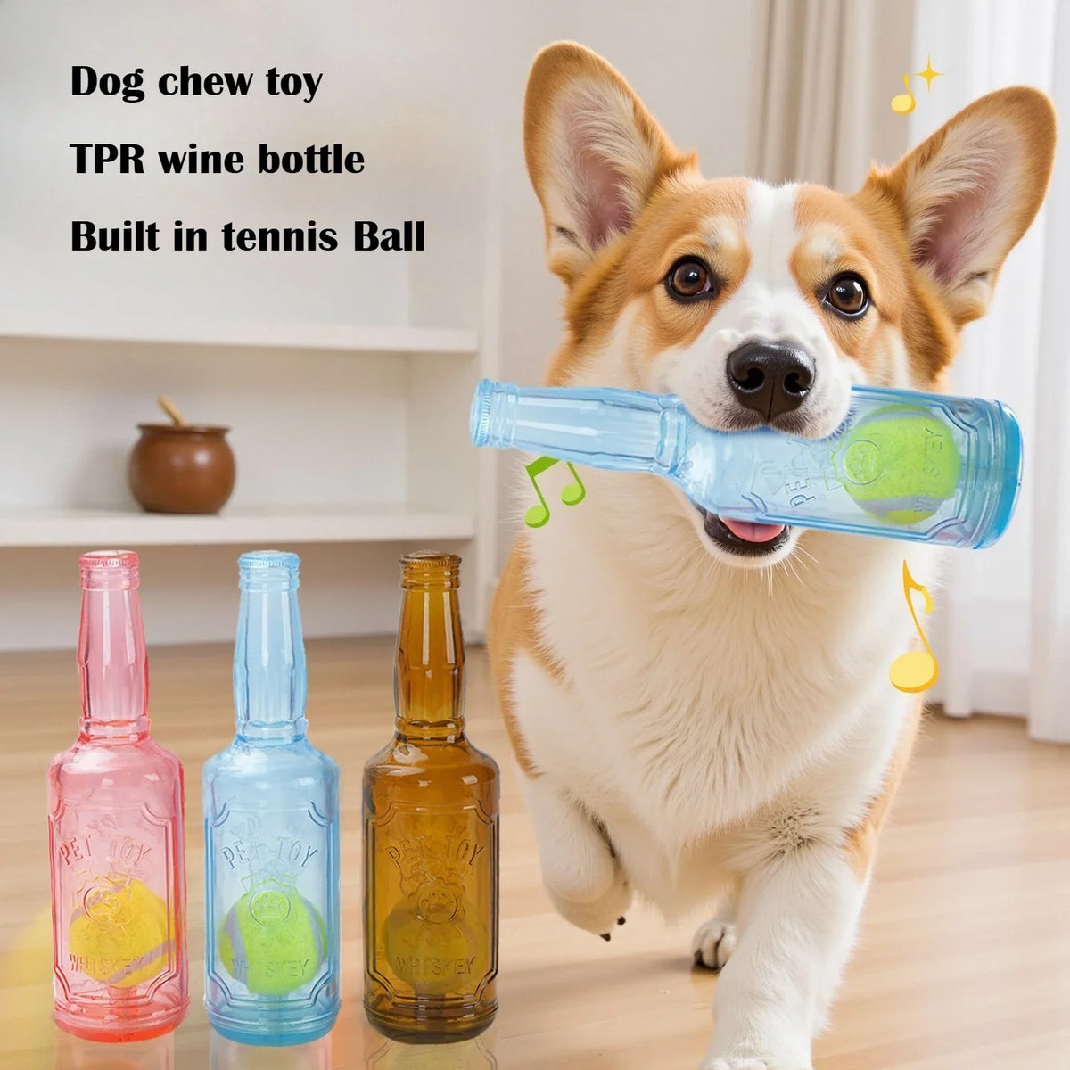 Dog Chew Toy TPR Bite-resistance Beer Bottle - MyPetDollar.com
