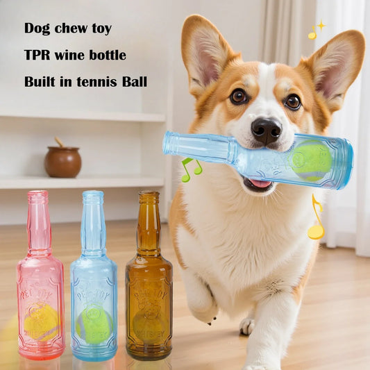Dog Chew Toy TPR Bite-resistance Beer Bottle - MyPetDollar.com