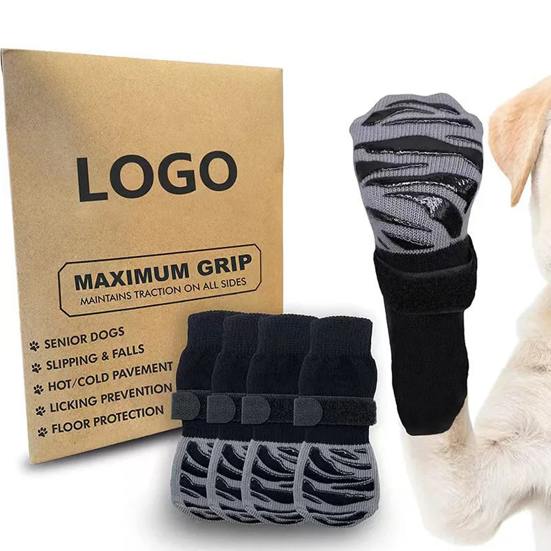 Outdoor Pet Dogs Breathable Socks Black Tie - MyPetDollar.com
