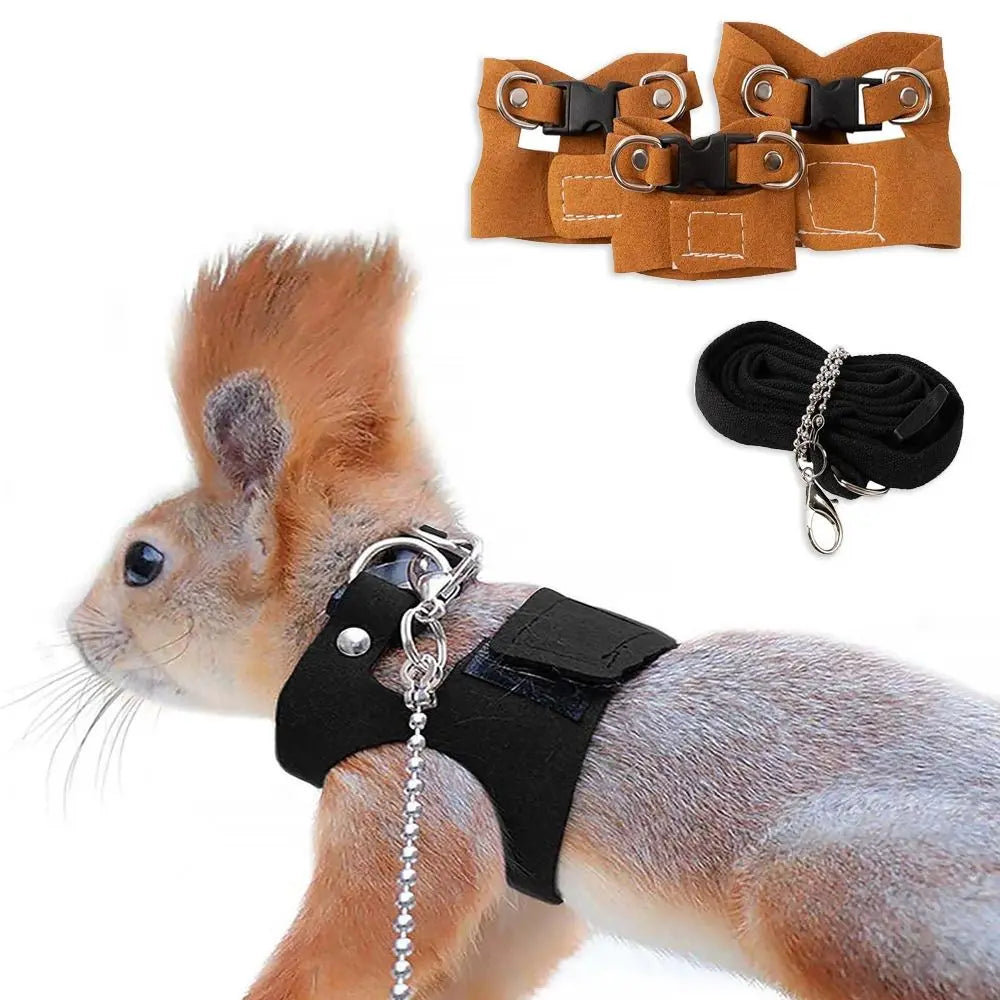 Adjustable Rat Harness and Leash Set Leather - MyPetDollar.com