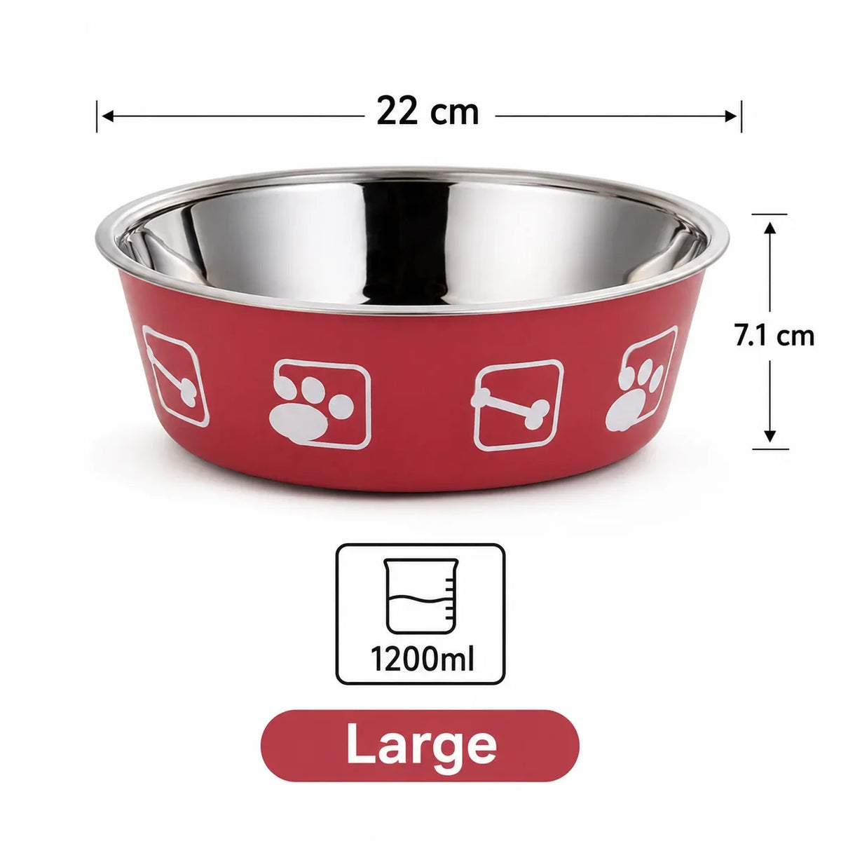Stainless Steel Pet Bowl Thickened Anti Slip - MyPetDollar.com