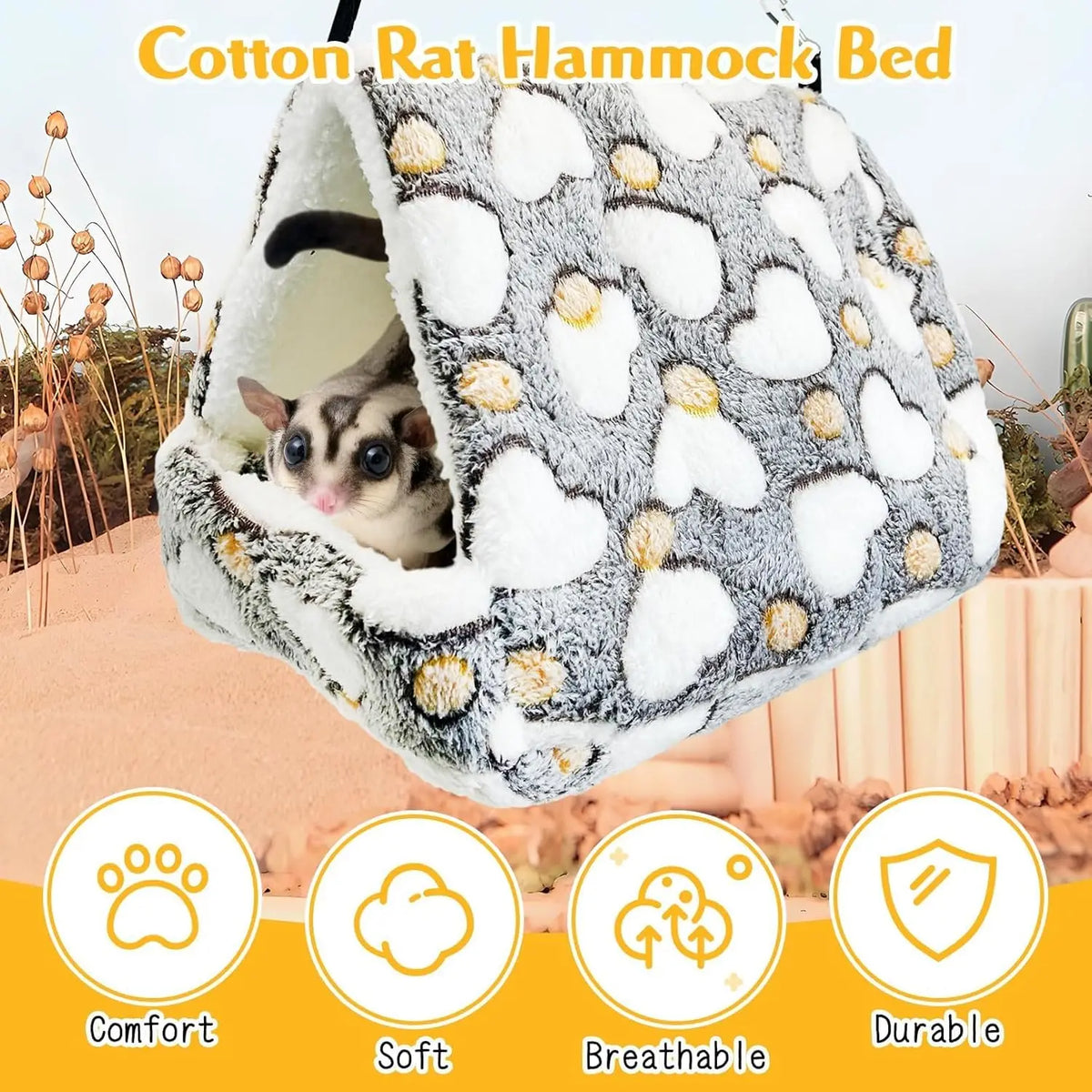 Rat Hammock Soft Ferret Hideout Bed Hanging - MyPetDollar.com