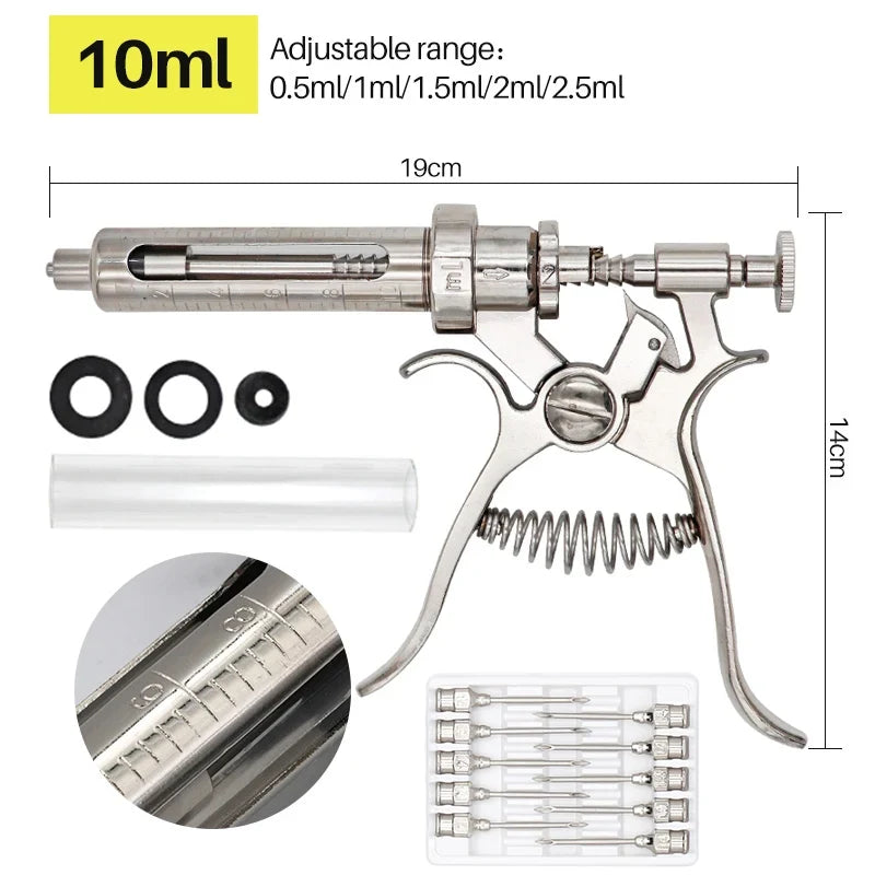 10 20 30 50ml Automatic Continuous Syringe – Livestock Health & Vet Tools