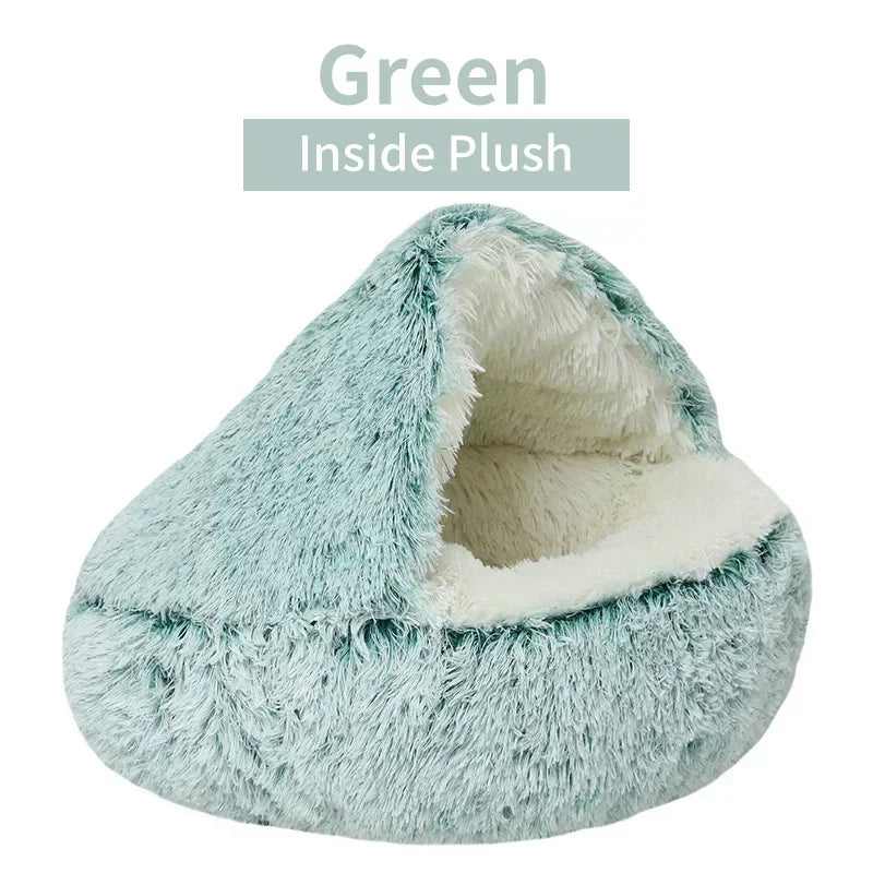 2 in 1 Winter Soft Plush Pet Bed with Cover - MyPetDollar.com