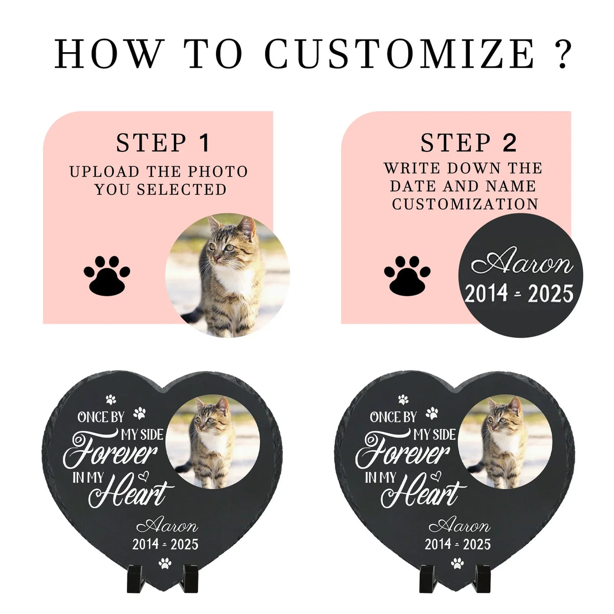 Personalized Pet Memorial Stone,Custom Cat - MyPetDollar.com