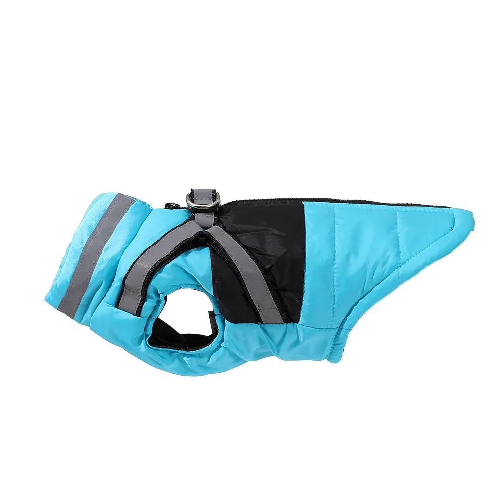 Dog Coat with Harness Winter Warm Apparel