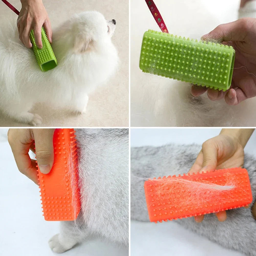 1PC Silicone Hollow Rubber Pet Dog Cat Hair - MyPetDollar.com