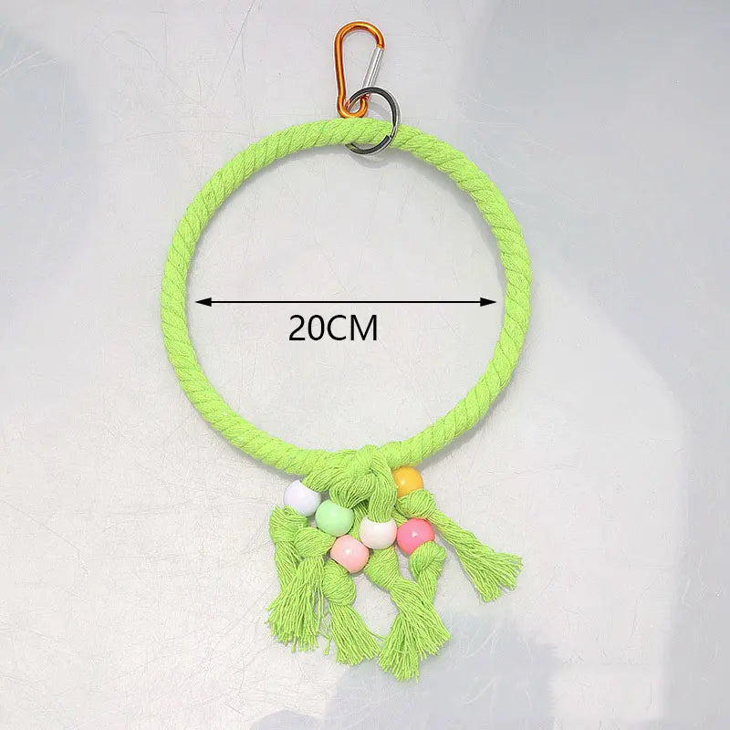 Parrot Cage Swing Toy Round Triangular Iron - MyPetDollar.com