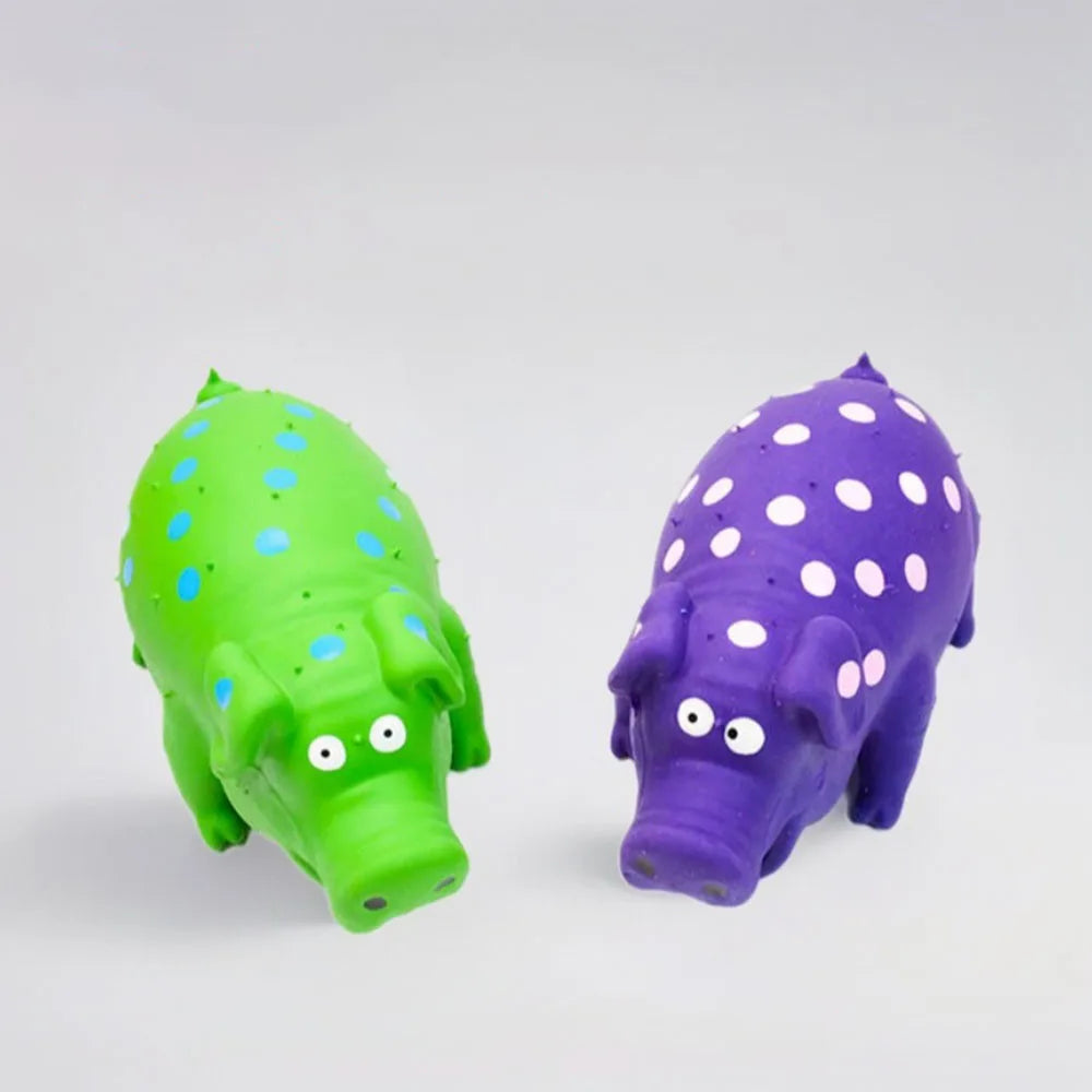 Pet Latex Pig Toy - Squeaky, Spotted, - MyPetDollar.com