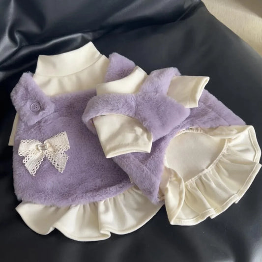 White Bow Pet Clothes for Dogs Cute Vest - MyPetDollar.com