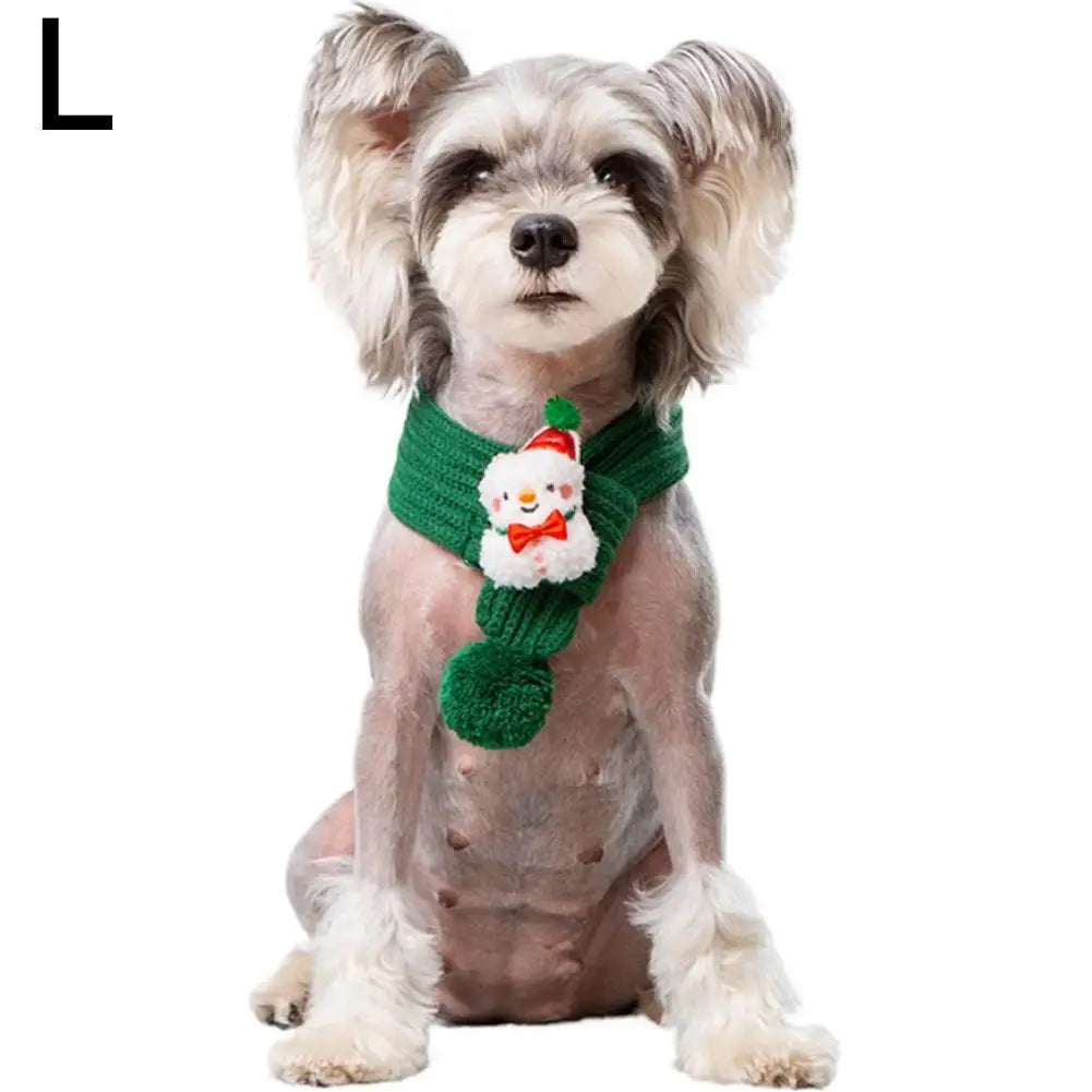 Knitted Pet Scarf Christmas Holiday Dog Collar – 8 Colors