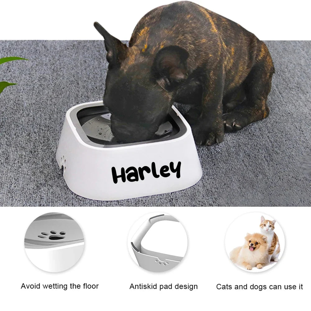 Custom Dog Drinking Water Bowl No Spill - MyPetDollar.com