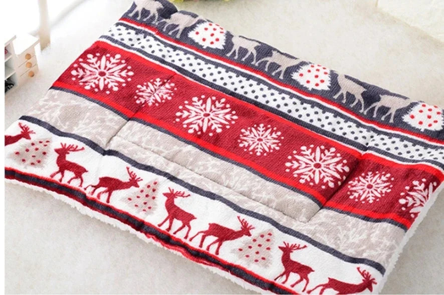 Winter Warm Pet Dog Soft Cushion Large Print - MyPetDollar.com