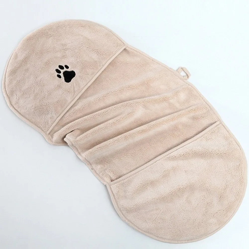 Cute Paw Print Super Absorbent Dog Bath Towel – 4 Colors