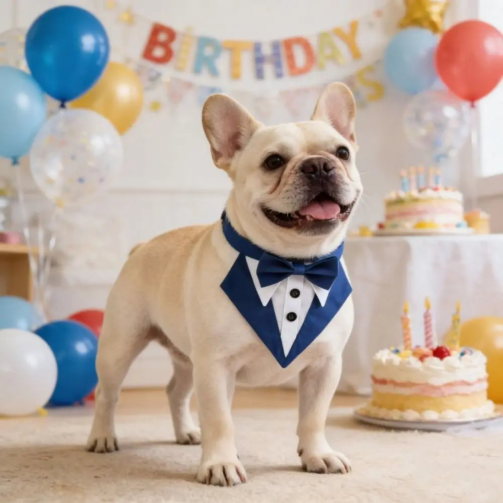 Formal Tuxedo Dog Bandana Collar Adjustable - MyPetDollar.com