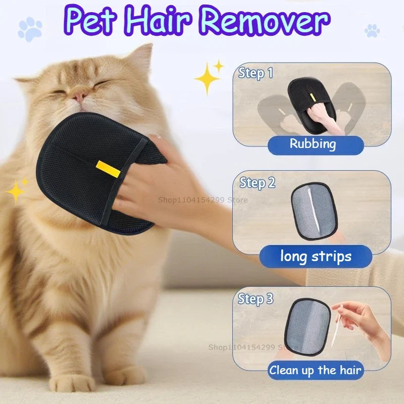 Pet Hair Removal Tool Gloves for Cat Dog - MyPetDollar.com