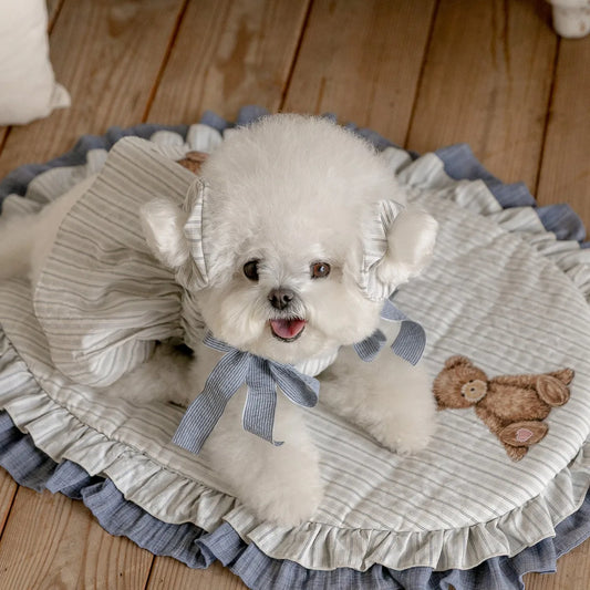 Pet Autumn and Winter Striped Round Pad Dog - MyPetDollar.com