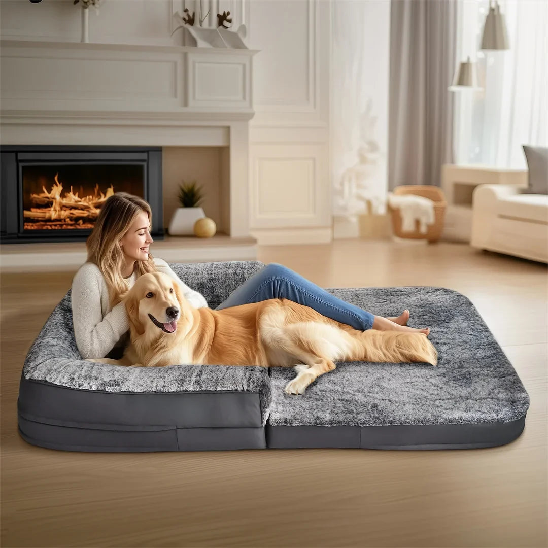 180cm Long Human-Size Giant Dog Bed Foldable - MyPetDollar.com