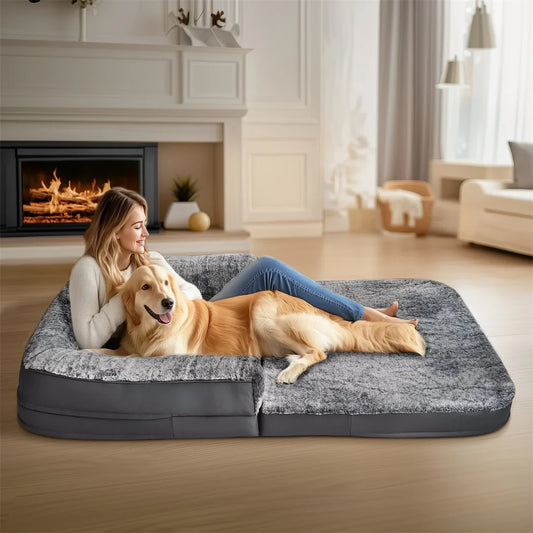 180cm Long Human-Size Giant Dog Bed Foldable - MyPetDollar.com