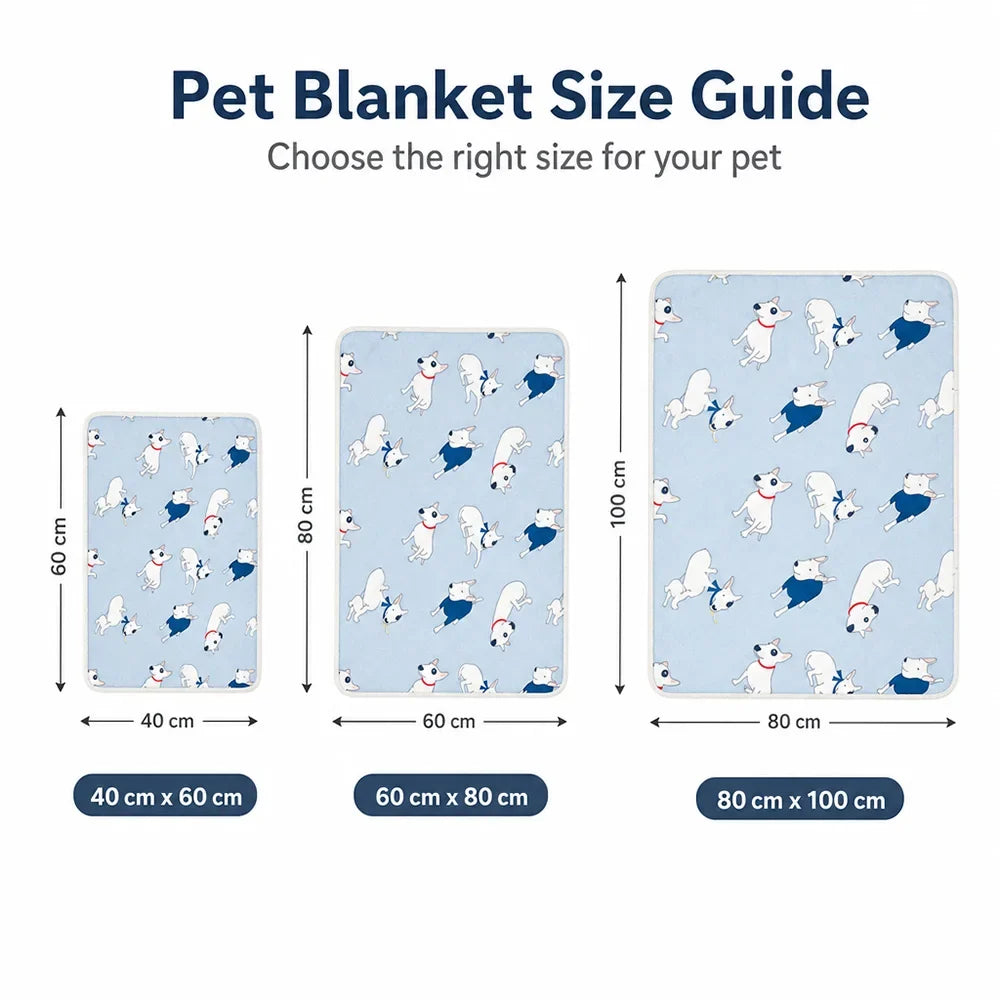 Soft Flannel Pet Blanket Cute Bulldog Print - MyPetDollar.com