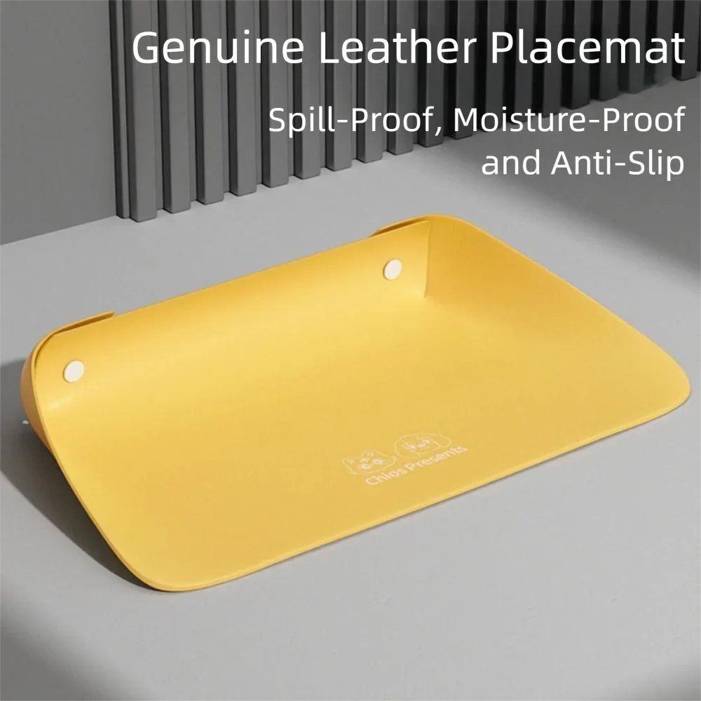 PU Leather Pet Anti Spill Placemat - MyPetDollar.com