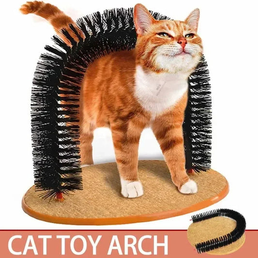 Cat Toy Arch Self Groome Pamper Feline with - MyPetDollar.com