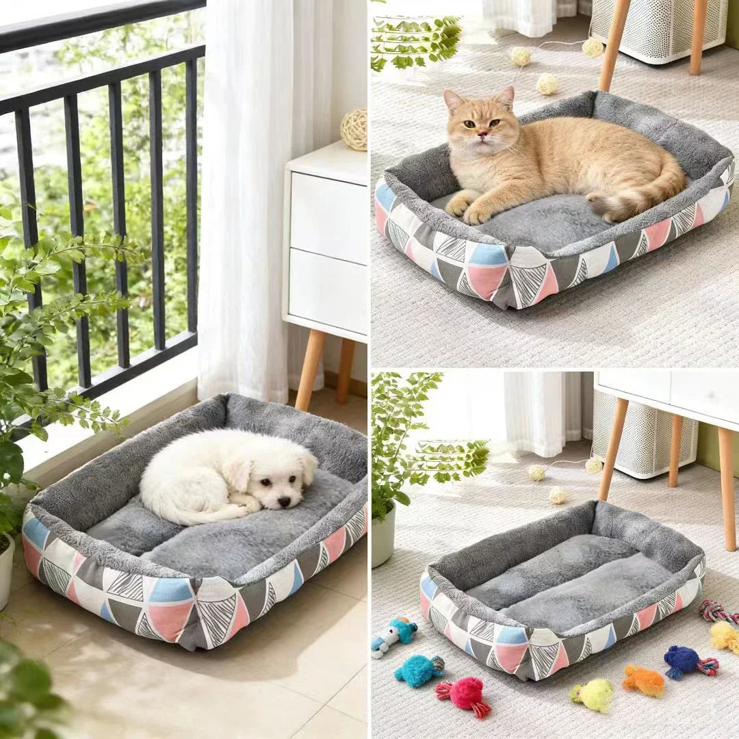 Black Plush Dog Bed for Large, Medium and - MyPetDollar.com