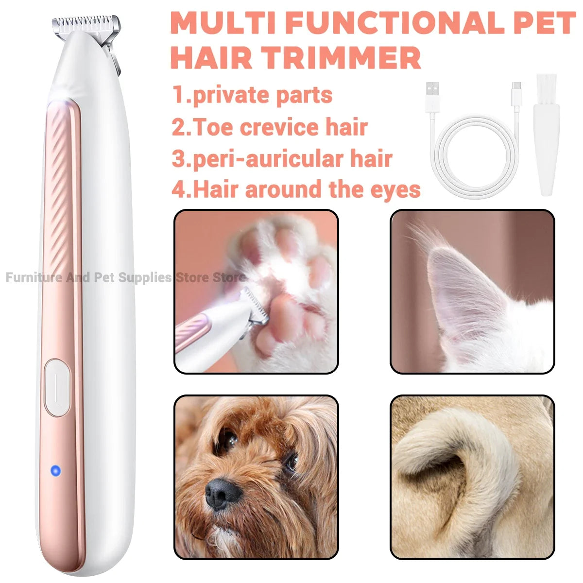 New LED Lighting Pet Paw Hair Trimmer Cat - MyPetDollar.com
