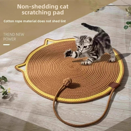 Cat Scratching Mat, Durable Cotton Rope Scratcher