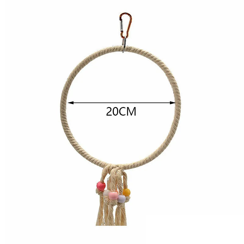 Parrot Cage Swing Toy Round Triangular Iron - MyPetDollar.com
