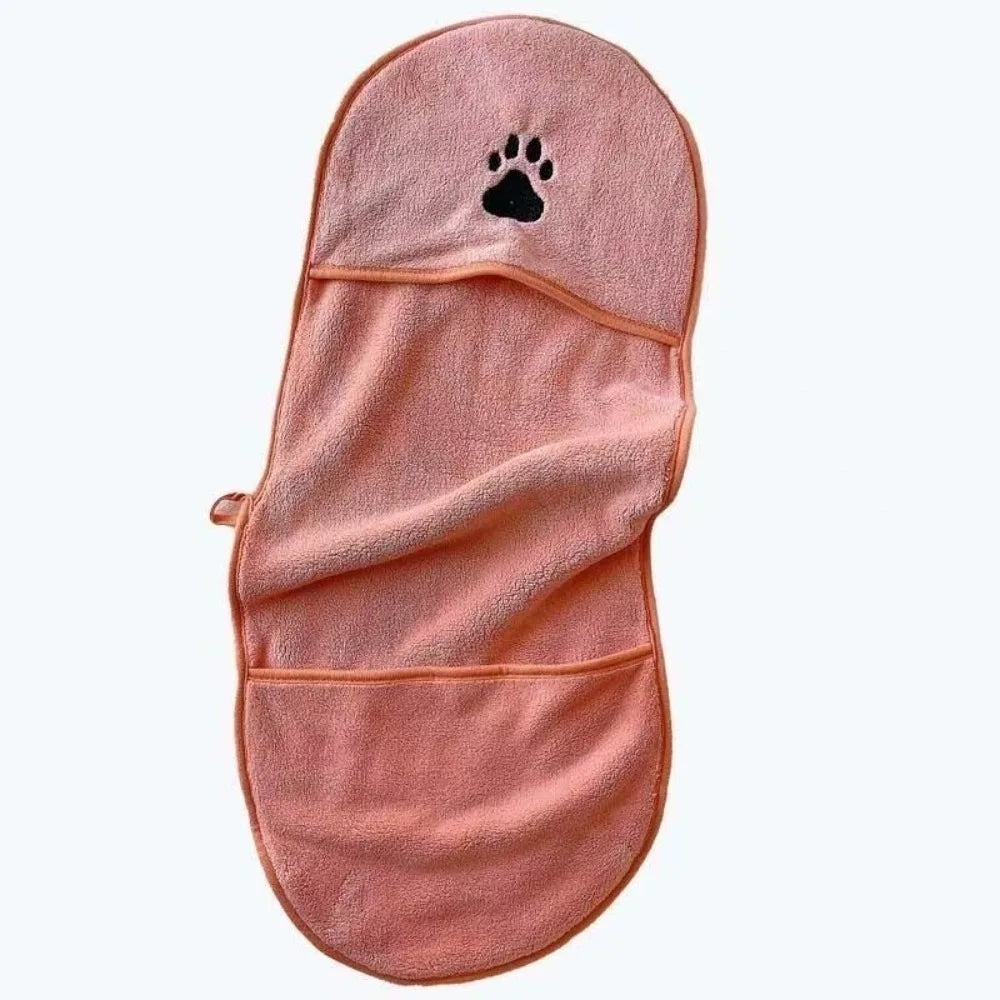 Cute Paw Print Super Absorbent Dog Bath Towel – 4 Colors