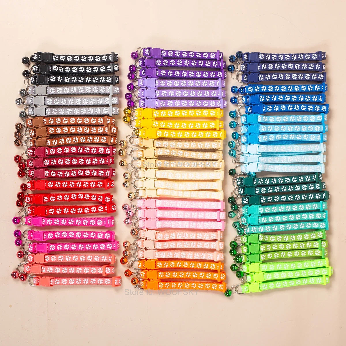10pcs Colorful Pet Collars with Bell 23 - MyPetDollar.com